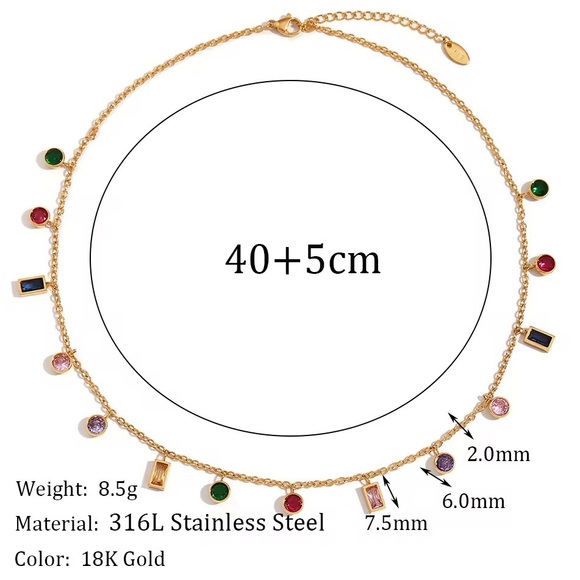 Color Pop Dainty Necklace - Picture 4 of 4